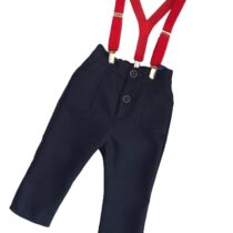 Artex – Eleganckie spodnie z czerwonymi szelkami