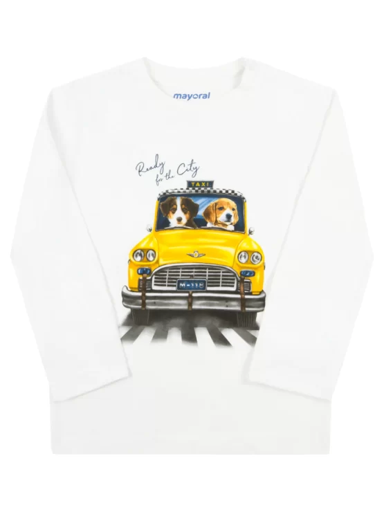 MAYORAL – Bluzka biała z nadrukiem