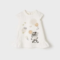 MAYORAL – Sukienka z nadrukiem biała