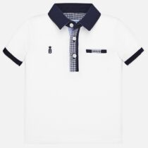 MAYORAL – Polo z granatowym kołnierzykiem