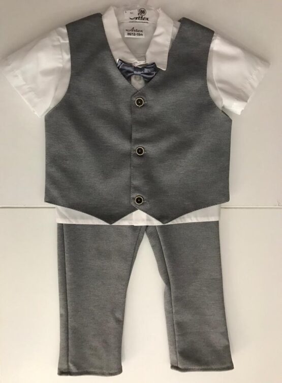 Artex – Komplet z kamizelką – szary